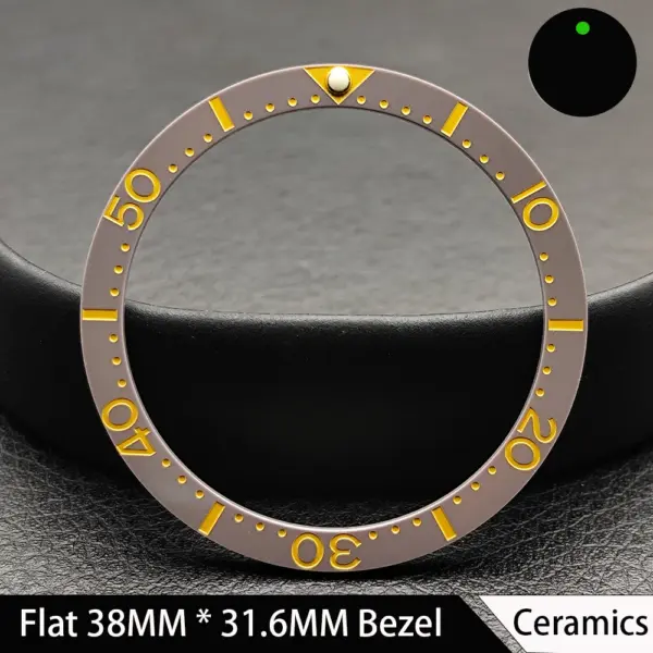 38mm Green Luminous Ceramic Watch Bezel Insert - Image 24