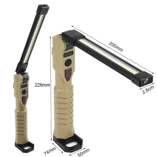 Foldable COB XPE LED Work Light with Battery - Image 3