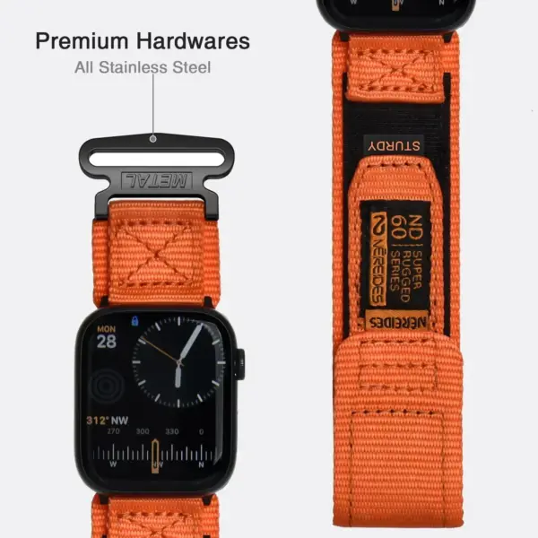 Tactical Nylon Strap for Apple Watch Ultra 2 49mm - Image 2