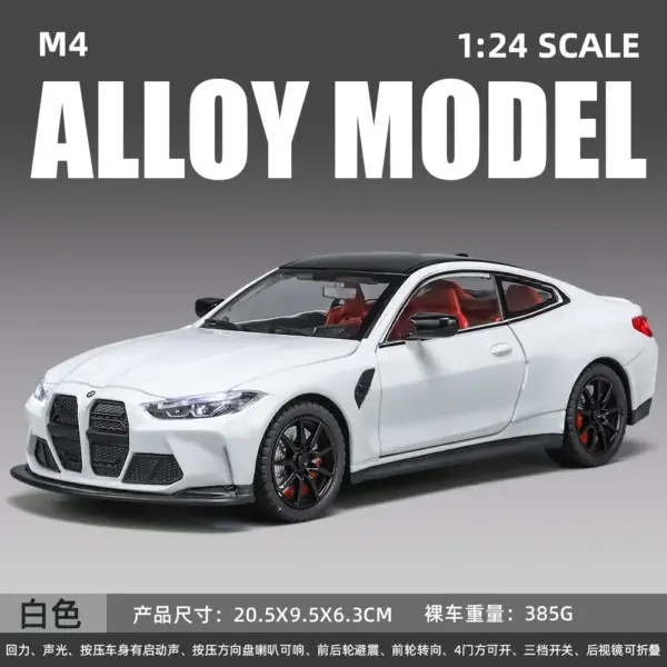 1:24 BMW M4 Diecast Alloy Model Car - Image 9