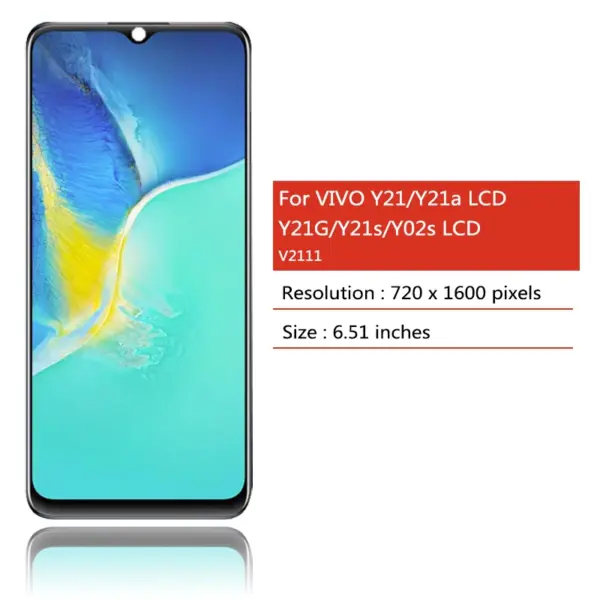 OEM LCD Display for Vivo Y01 Y02s Y21 Y21a Y21G - Image 2