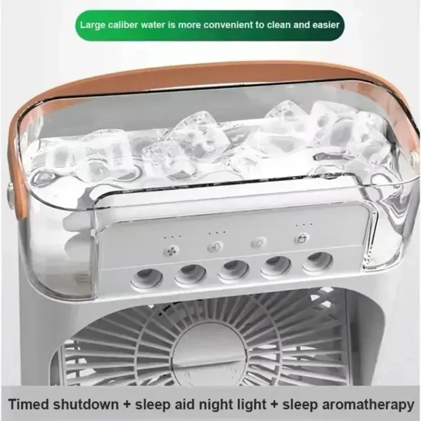 Portable 3-in-1 Humidifier Fan with LED Lights - Image 3