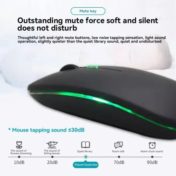 DIXSG Bluetooth Rechargeable Dual Mode Mouse for Laptop and iPad - Image 3