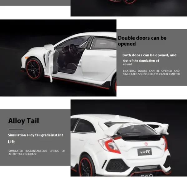 1:32 Honda Civic Type-R Diecast Alloy Model - Image 3