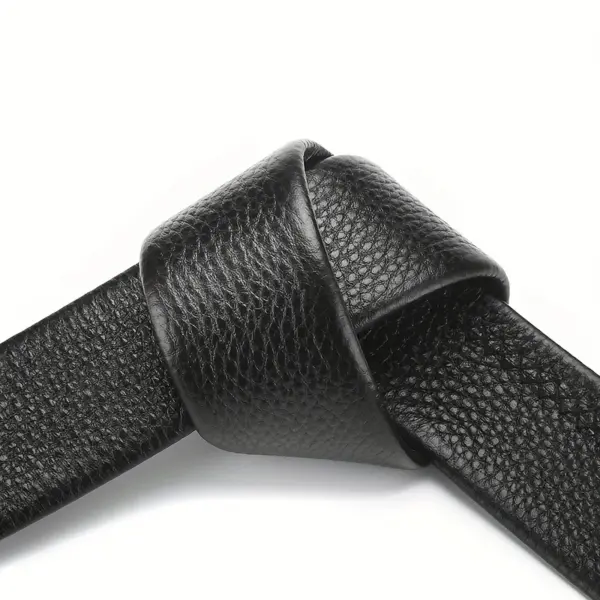 Men's Split Leather Auto Buckle Belt - Image 6