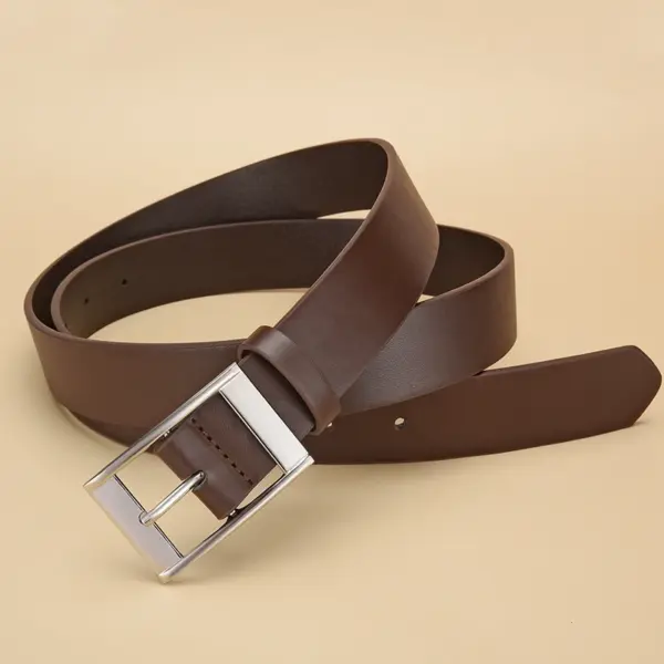 Luxury PU Leather Men's Belt with Metal Pin Buckle - Image 5