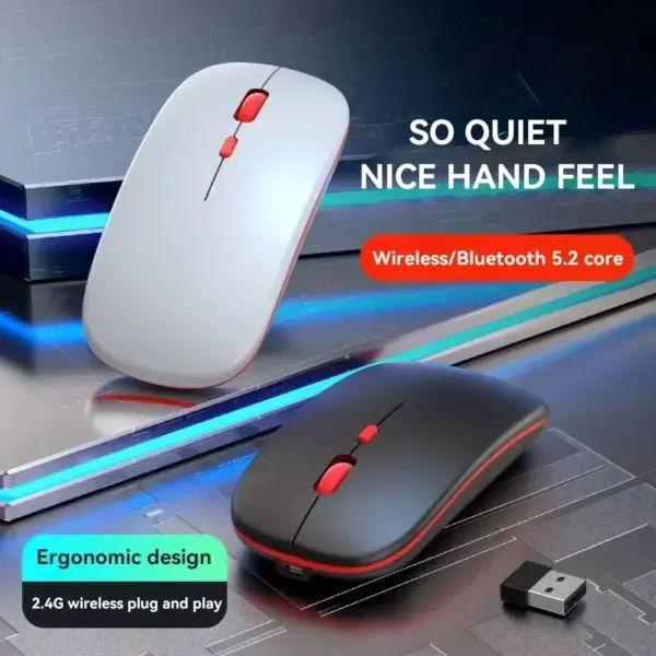DIXSG Bluetooth Rechargeable Dual Mode Mouse for Laptop and iPad - Image 2