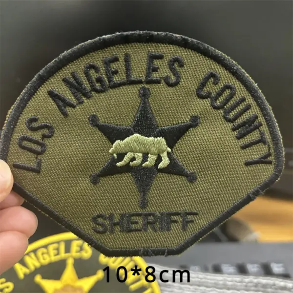 US Sheriff Embroidered Patch with Hook & Loop - Image 5