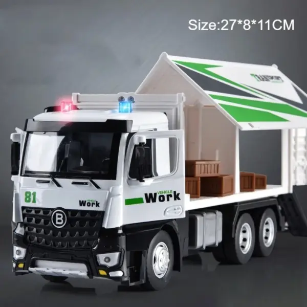 1:18 Scale Container & Garbage Truck Model Toy - Image 10