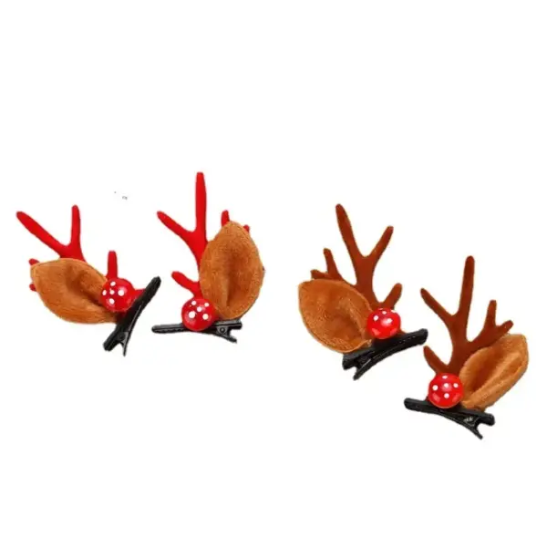 Christmas Antler Hair Clips for Girls - Image 6