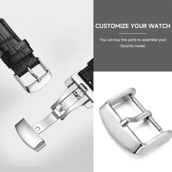 Stainless Steel Watch Strap Buckle 18/20/22mm - Image 5