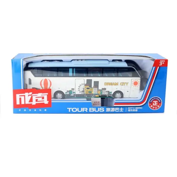 1:50 Alloy Tourist Bus Model Simulation Lights - Image 5