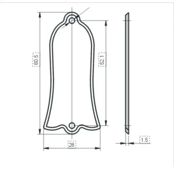 Fei Man LP Standard Truss Rod Cover Plate - Image 2