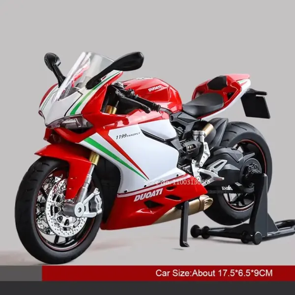 V4S 1199 1:12 Diecast Motorcycle Model - Image 7