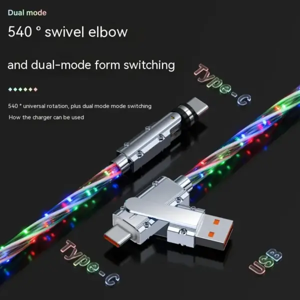 2 in 1 USB-C Charging & Data Cable with LED Light - Image 5
