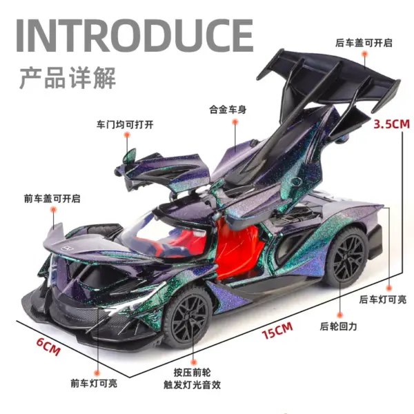 32 Apollo IE Diecast Model Car with Light and Sound - Image 3
