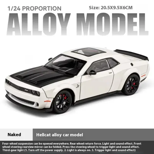 1:24 Dodge Challenger SRT Hellcat Redeye Diecast Model - Image 9