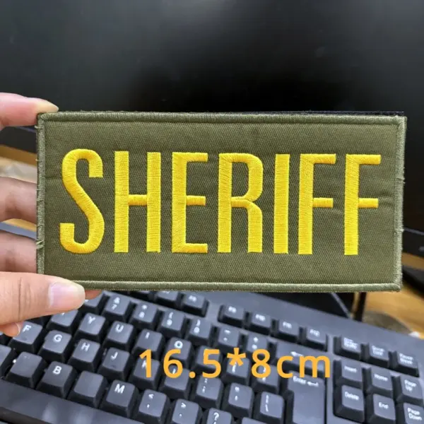 US Sheriff Embroidered Patch with Hook & Loop - Image 4