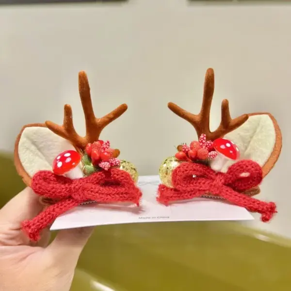 Christmas Antler Hair Clips for Girls - Image 14