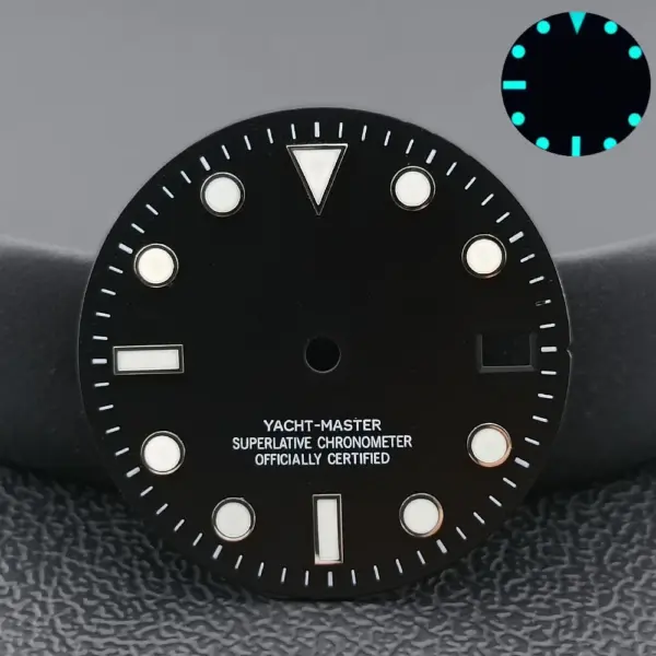 NH34/NH35 Caliber Watch Dial with Blue-Green Luminous Finish - Image 28