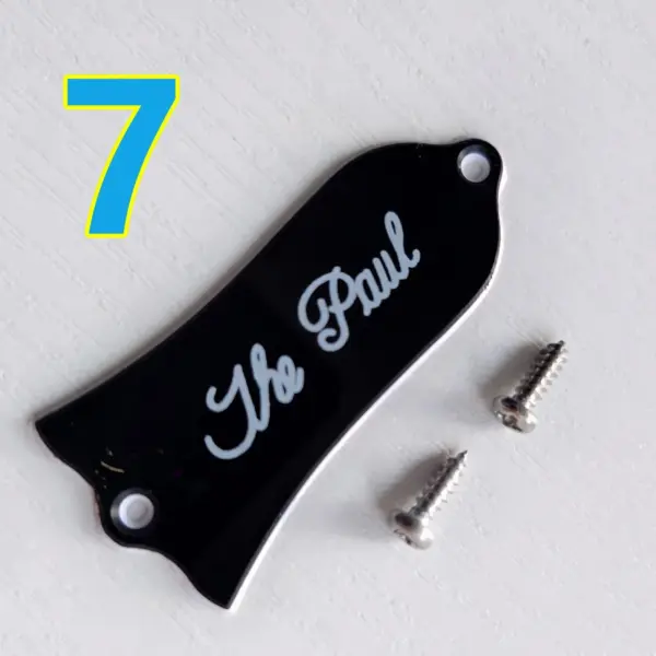 Black 2-Ply Guitar Truss Rod Cover for LP & SG - Image 24