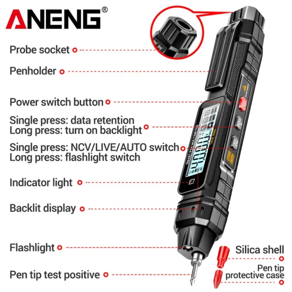 ANENG A3005 Digital Multimeter Pen Type 4000 Counts - Image 5
