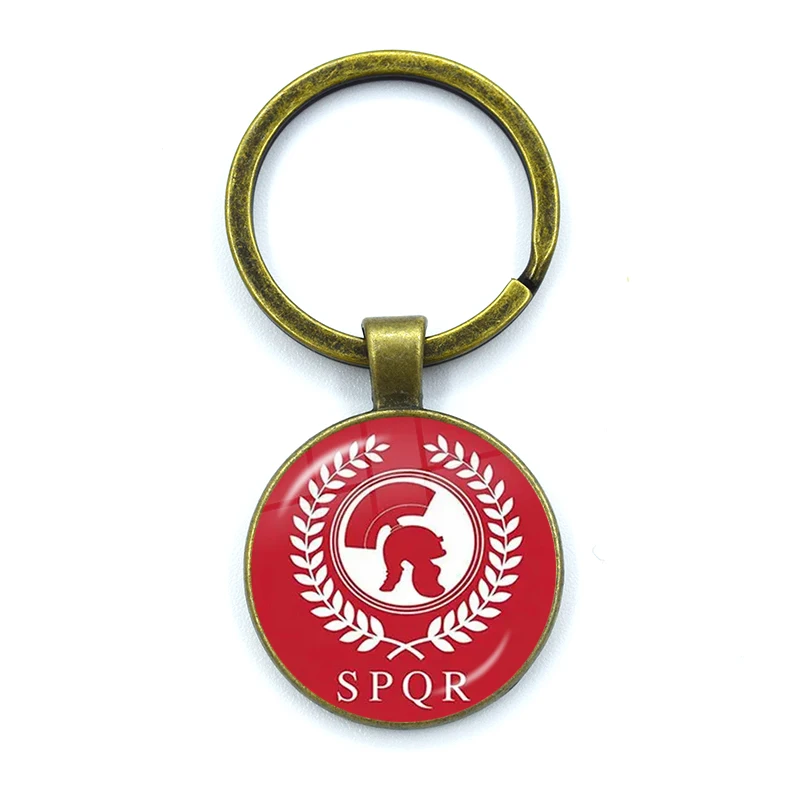 Retro SPQR Roman Legion Glass Pendant Keychain 11 Retro SPQR Roman Legion Glass Pendant Keychain - Image 11