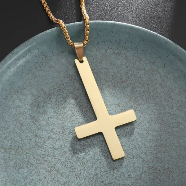 Vintage Christian Cross Stainless Steel Pendant AL20401 - Image 22