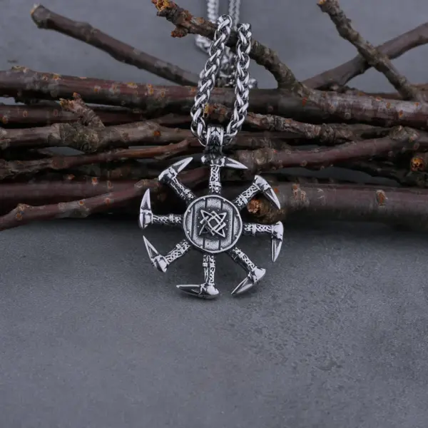 Vintage Viking Raven Necklace Men’s Norse Amulet - Image 3