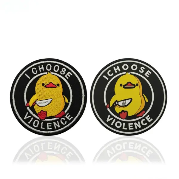 I CHOOSE VIOLENCE Duck Tactical PVC Patch for Clothes - Image 2