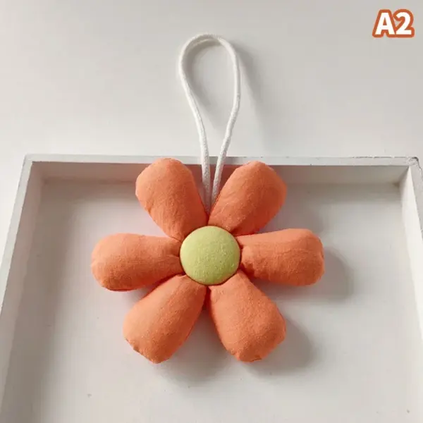 Candy Fabric Flower Keychain for Bags - Image 8