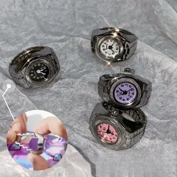 Vintage Punk Quartz Finger Watch Ring for Men Women - Image 3