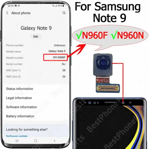 Samsung Galaxy Note 10 Lite Front Selfie Camera Module - Image 5