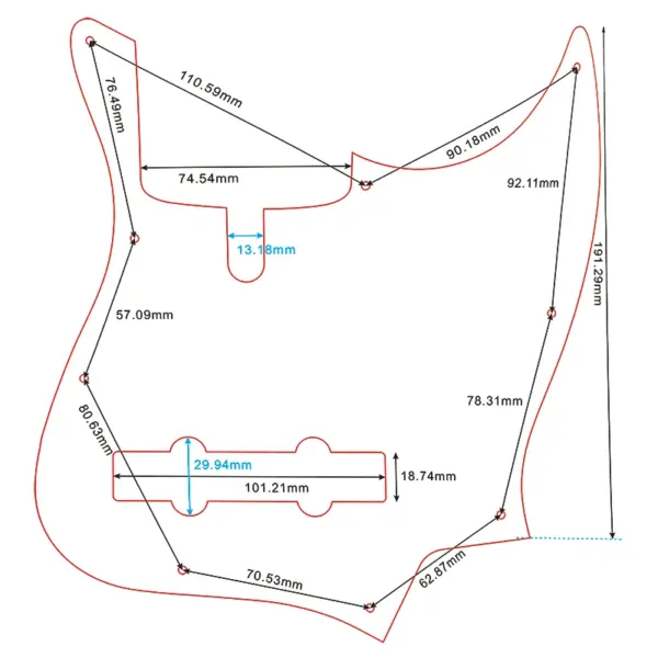 Fei Man Sire V7 5-String Jazz Bass Pickguard - Image 6