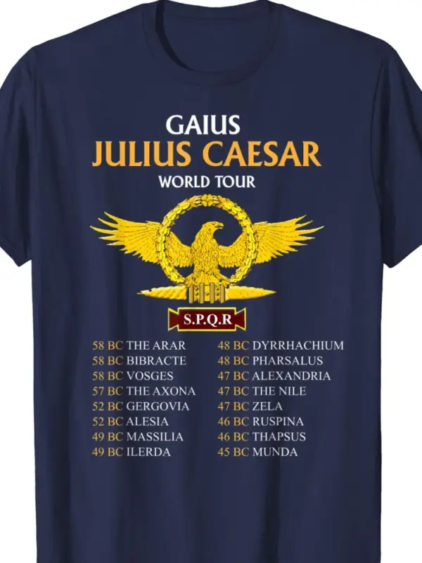 SPQR Julius Caesar Rome Men T-Shirt Short Sleeve - Image 6