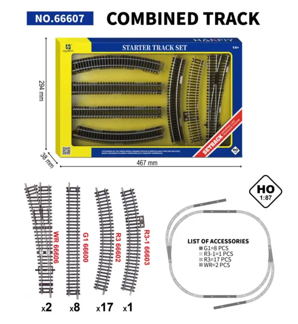1/87 Scale Nickel Silver Railway Curved Track Set - Image 29
