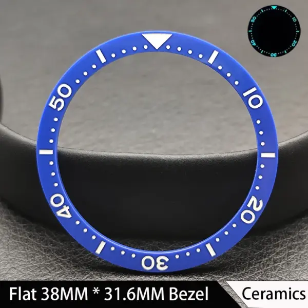 38mm Green Luminous Ceramic Watch Bezel Insert - Image 3