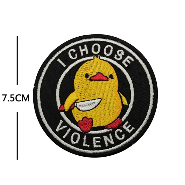 I CHOOSE VIOLENCE Duck Tactical PVC Patch for Clothes - Image 3