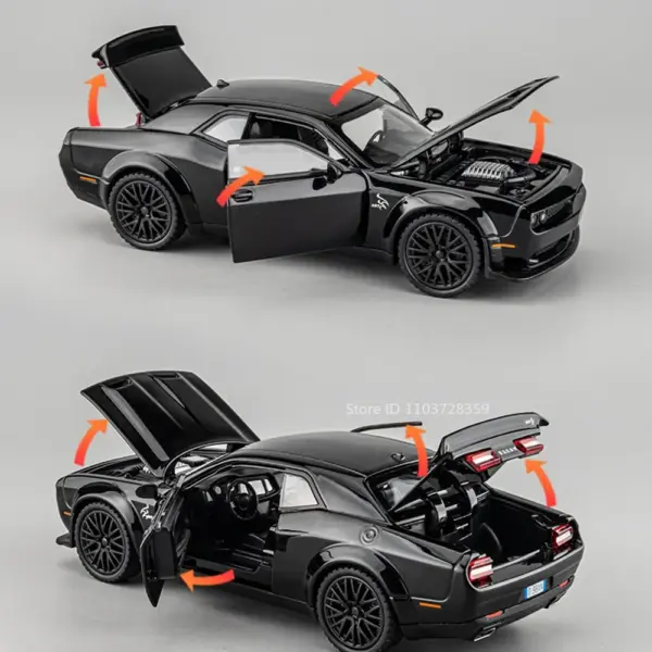 1:32 Scale Hellcat Alloy Diecast Model Car with Sound - Image 6