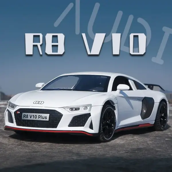 1:24 Audi R8 V10 Plus Diecast Model Car - Image 2