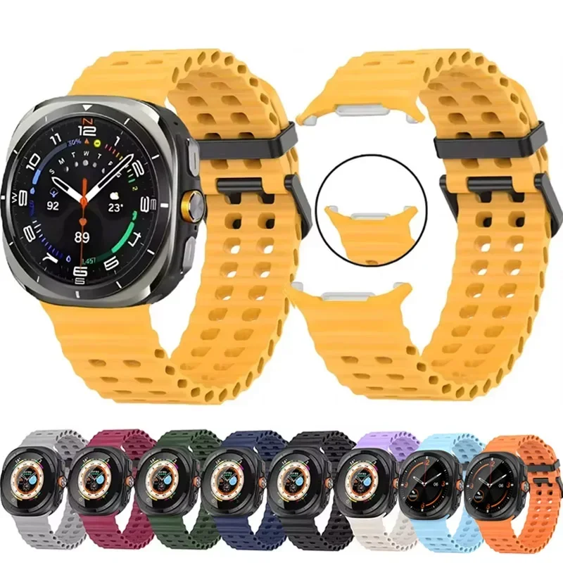 Ocean Silicone Band for Samsung Galaxy Watch 7 Ultra 47mm 2 Ocean Silicone Band for Samsung Galaxy Watch 7 Ultra 47mm - Image 2