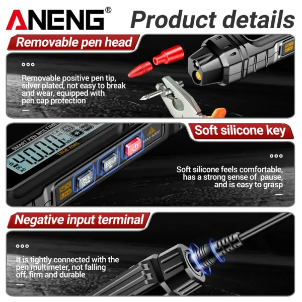 ANENG A3005 Digital Multimeter Pen Type 4000 Counts - Image 3
