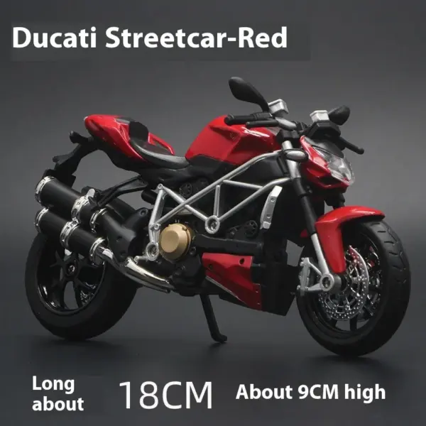 1:12 Ducati Streetfighter Diecast Motorcycle Model - Image 8