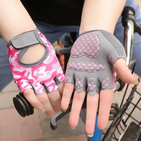 Children's Breathable Half Finger Cycling Gloves - Image 4