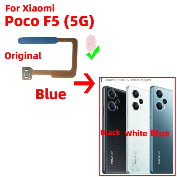Original Fingerprint Sensor Power Button Flex for Xiaomi Poco F5 - Image 4