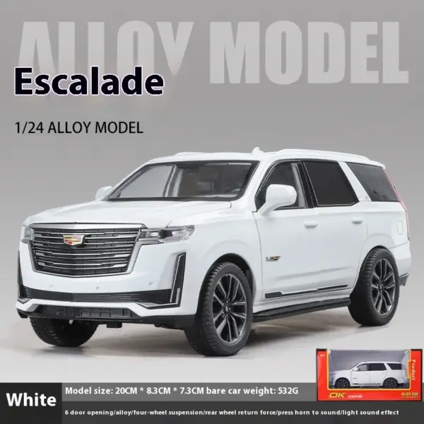 1:24 Cadillac Escalade Diecast Model with Lights - Image 9