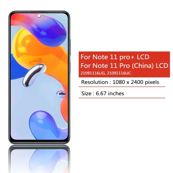 Xiaomi Redmi Note 11 Pro+ 5G LCD Display Screen Replacement - Image 2