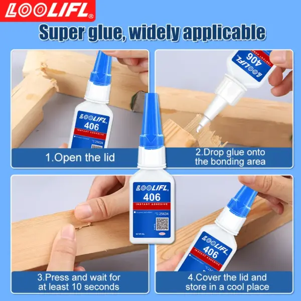 LOOLIFL 406 Instant Universal Glue 20ml - Image 6