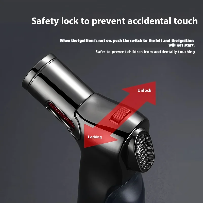 JOBON Four Flame Windproof Gas Lighter for Cigars and Cooking 4 JOBON Four Flame Windproof Gas Lighter for Cigars and Cooking - Image 4