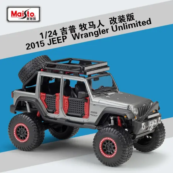Maisto 1:24 Jeep Wrangler Unlimited Model Car - Image 9